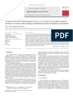 A study of the direct determination of Cd, Cr, Cu, Pb and Zn in certiﬁed reference