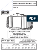 10 - 12 Arrow Shed Manual