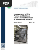 EPA Human Study Subjects
