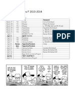 Advanced Algebra F 2013-2014 Prystalski: Date Section Topic Homework