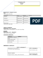 Unit 22 Call Sheet