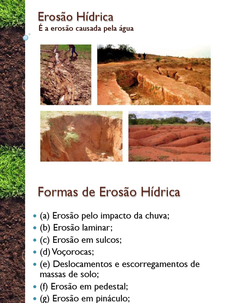 Aula 5_Erosão Hídrica | Erosão | Solo