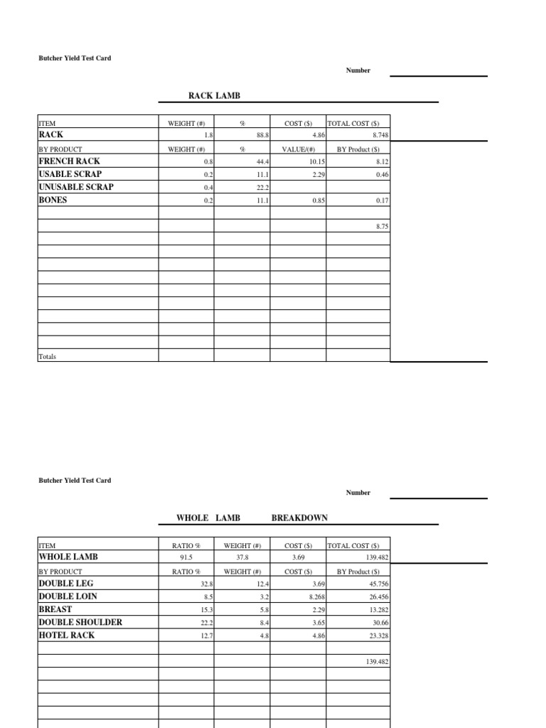 Caa200 Butchersyield | PDF | Technology & Engineering
