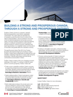 Building A Strong and Prosperous Canada, Through A Strong and Prosperous Ontario