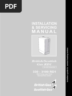 British Gas Boiler RD1-330,340,350,360,370,380,3100 | PDF | Water Heating |  Valve
