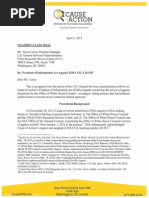 Cause of Action FOIA Appeal To GSA Re: White House Equities