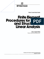 Finite Element Procedures for Solids and Structures­ Linear Analysis