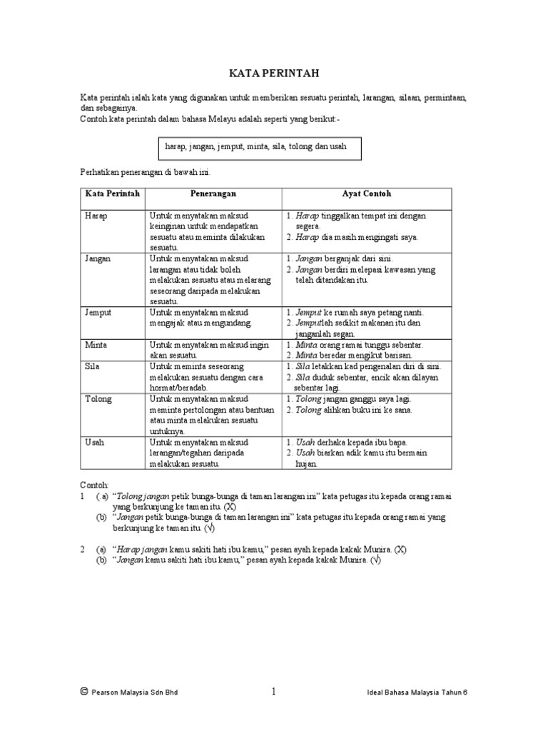 Kata Perintah | PDF