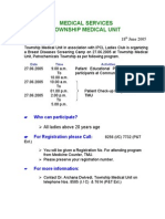 Medical Services Township Medical Unit: 18 June 2005