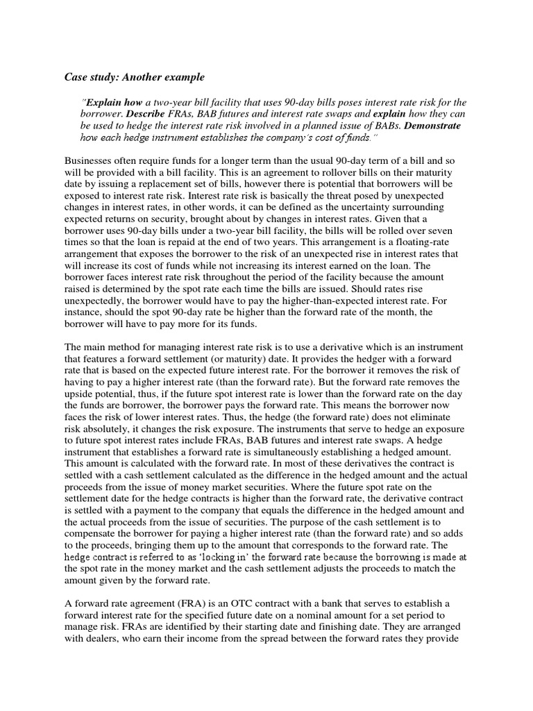 Case Study Pdf Swap Finance Hedge Finance