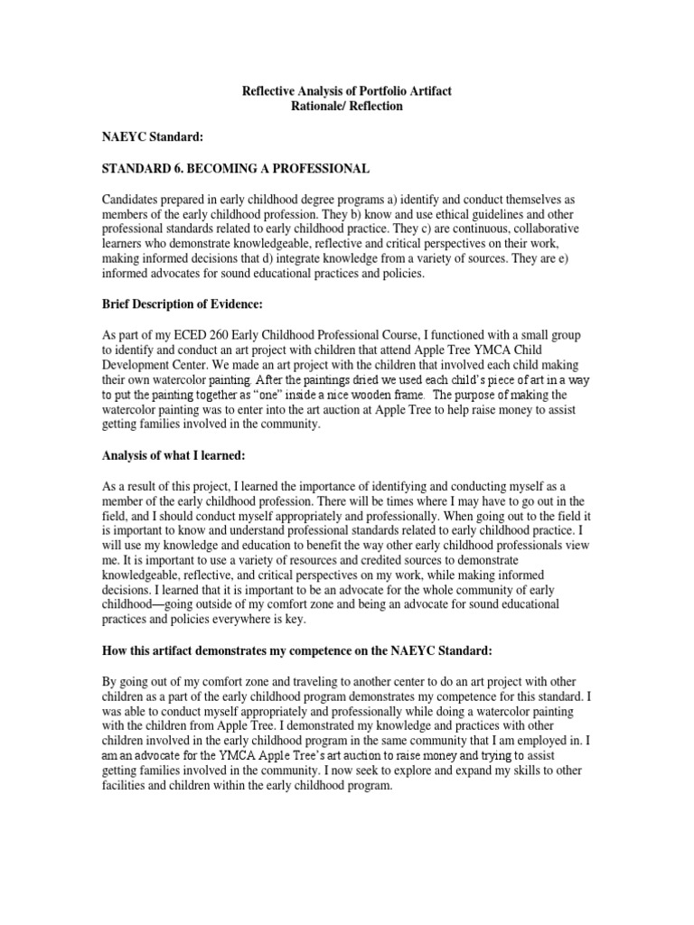 Naeyc Standard 6 | PDF | Early Childhood Education | Competence (Human ...