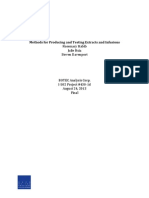 Methods for producing and testing extracts and infusions