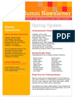 Alumni Newsletter April 2014