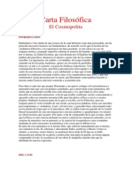 Carta Filosófica - El Cosmopolita