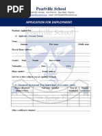 Teacher Recruitment Application Form