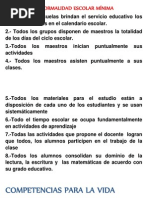 Rasgos de La Normalidad Escolar Minima