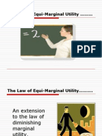 The Law of EquiMarginal Utility