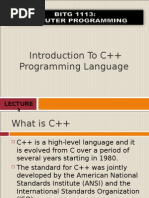 Introduction To C++ Programming Language