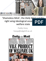 "‘Shameless Mick’, the Daily Mail and the right wing ideological assault on the welfare state" by Dr Paddy Hoey
