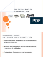 Control calidad inmunohematología