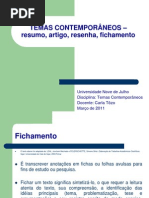 Resumo,+Artigo,+Resenha,+fichamento (1).ppt