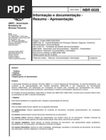 NBR 6028 (Nov 2003) - Informação e documentação - Resumo - Apresentação