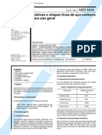 NBR 6658 (Out 1994) - Bobinas e Chapas Finas de Aço-Carbono para Uso Geral