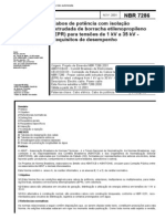 NBR 7289 (Nov 2001) - Cabos de potência com isolação extrudada de borracha etilenopropileno (EPR) para tensões de 1 kV a 35 kV - Requisitos de desempenho