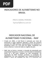 Indicadores de Alfabetismo No Brasil