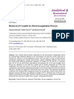 Analytical &: Removal of Cyanide by Electrocoagulation Process