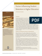 Factors Influencing Student Retention in Higher Education