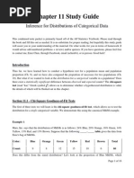 Chapter 11 Study Guide - Chi-Square