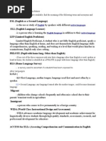Florida ELL Codes and Acronyms Guide | PDF