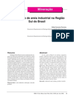 A Mineração de Areia Industrial Na Região Sul Do Brasil