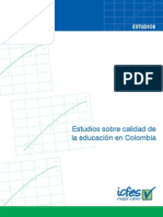 Estudios Sobre Calidad de La Educacion en Colombia