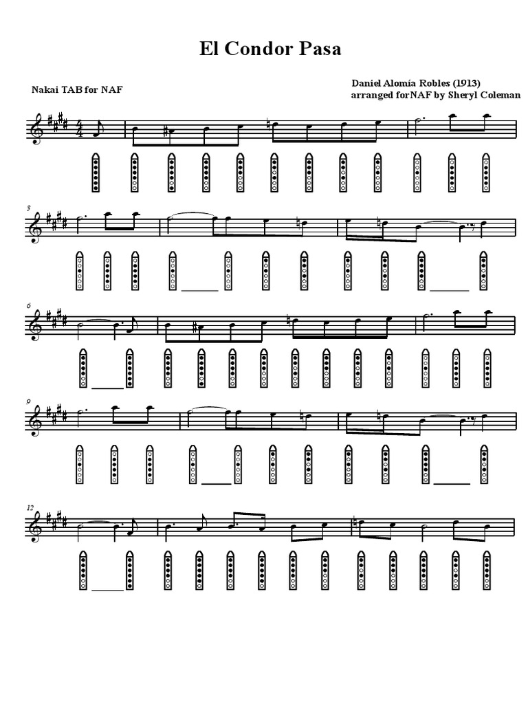 El Condor Pasa (Flute) PDF Entretenimiento (general)