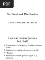 Sterilization & Disinfection: Allison Mcgeer, MSC, MD, FRCPC