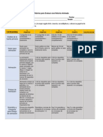 Rbrica para Evaluar Una Historia Animada