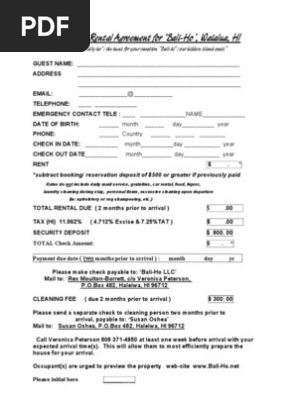 Website Rental Agreement