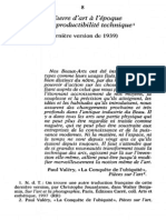 Benjamin - L'Oeuvre D'art À L'époque de Sa Reproductibilité Technique