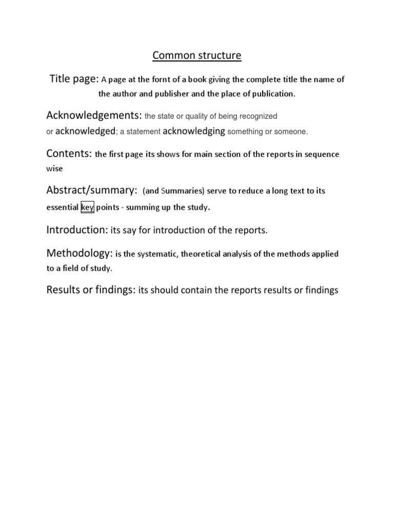 Essential Report Structure Guide | PDF