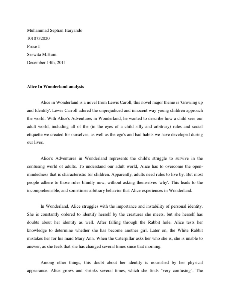 Alice in wonderland chapter summary image