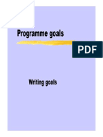 Writing programme goals