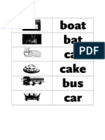 Boat Bat Cat Cake Bus Car: Connect The Dot