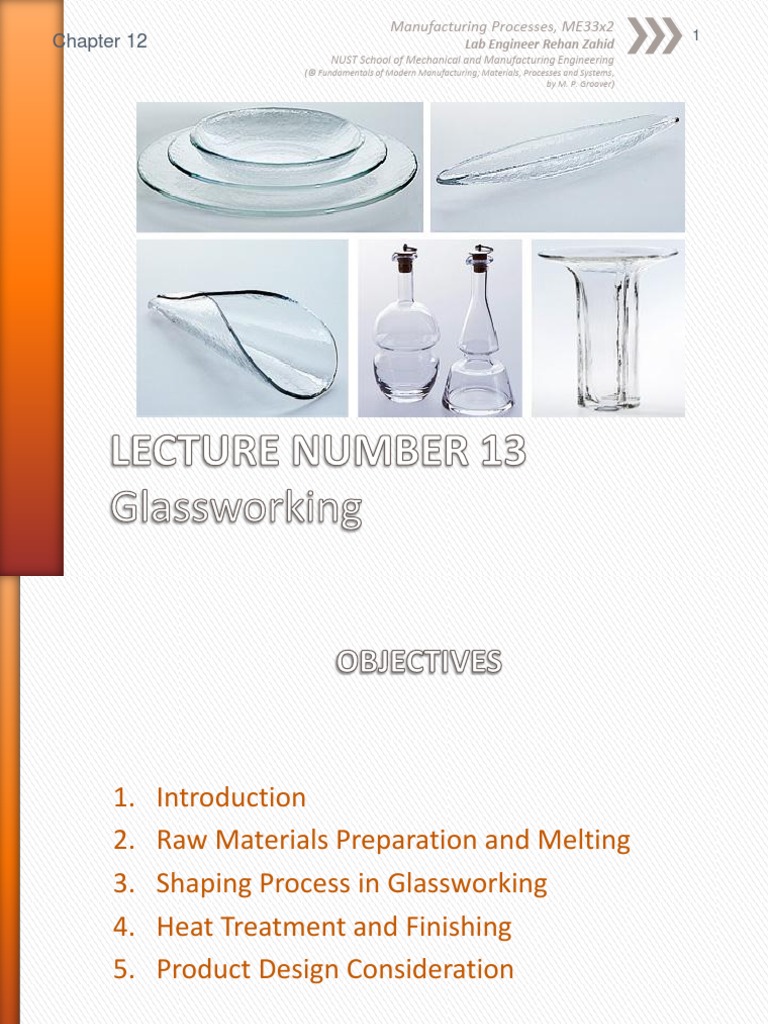 Manufacturing Processes Glasses Procedural Knowledge