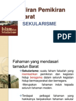 Sekularisme Aliran Pemikiran Barat