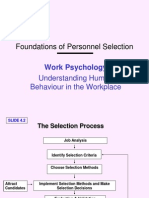 Foundations of Personnel Selection: Work Psychology