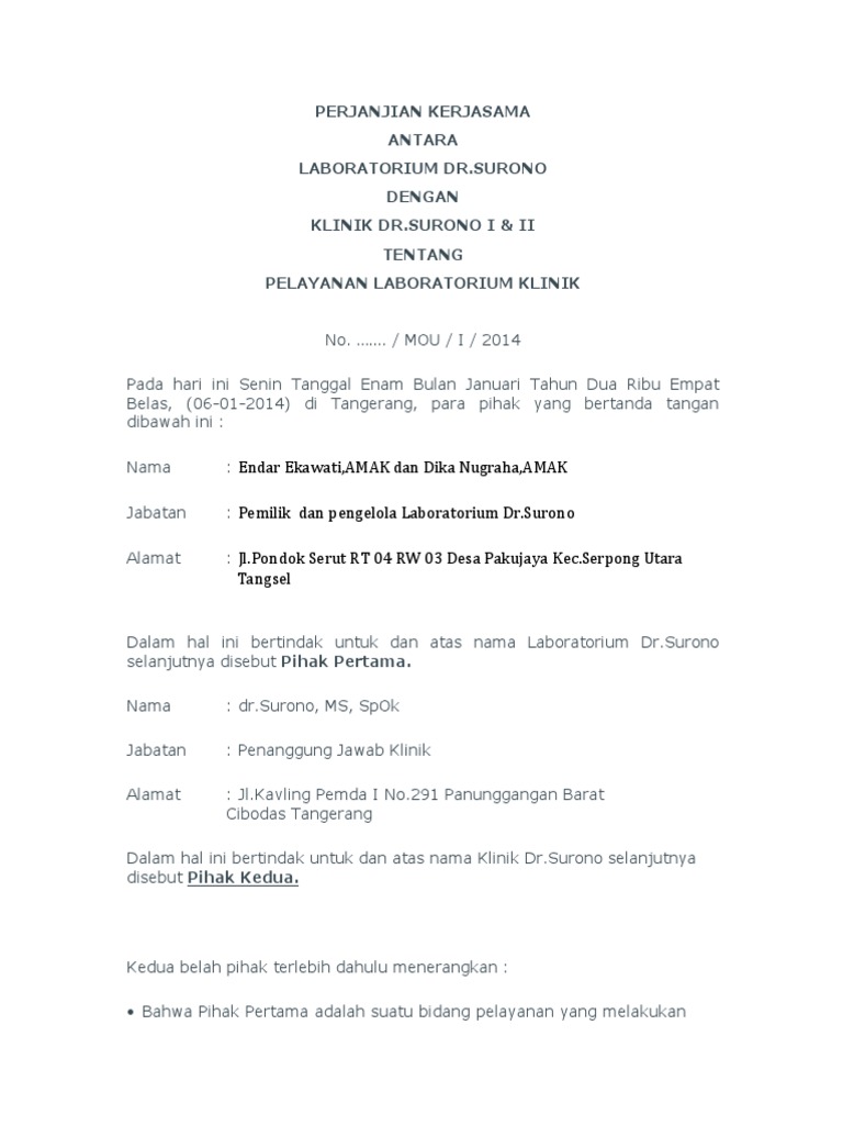 mou kerjasama contoh pdf surat Lab Contoh Mou mou kerjasama contoh pdf surat Lab Contoh Mou