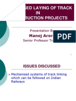 Mechanised Laying of Track On Construction Project