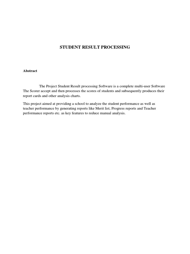 Student Result Processing Software | PDF | Computers